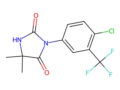 3-(4-Chloro-3-(trifluoromethyl)phenyl)-5,5-dimethyl-2,4-imidazolidinedione structure
