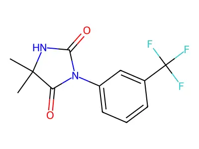 Hydantoin, 5,5-dimethyl-3-(alpha,alpha,alpha-trifluoro-m-tolyl)- structure