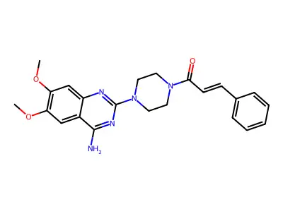 2-(4-Cinnamoylpiperazin-1-yl)-4-amino-6,7-dimethoxyquinazoline structure