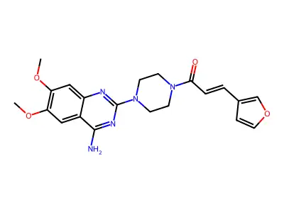 2-{4-[3-(Furan-3-yl)-acryloyl]-piperazin-1-yl}-4-amino-6,7-dimethoxyquinazoline structure
