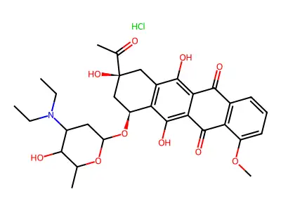 N,N-Diethyldaunorubicin hydrochloride structure