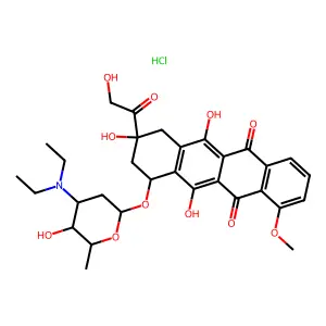 N,N-Diethyladriamycin hydrochloride structure