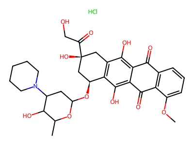 3'-Piperidinoadriamycin HCl structure