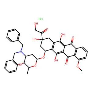 N,N-Dibenzyladriamycin hydrochloride structure