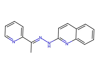 N-(1-pyridin-2-ylethylideneamino)quinolin-2-amine structure