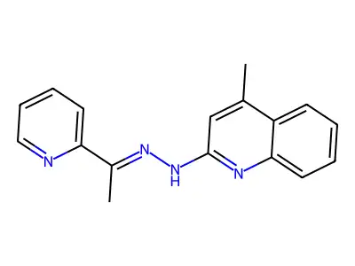 4-methyl-N-(1-pyridin-2-ylethylideneamino)quinolin-2-amine structure