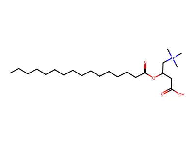 3-羧基-2-(十六烷酰氧基)-N,N,N-三甲基丙-1-铵 structure