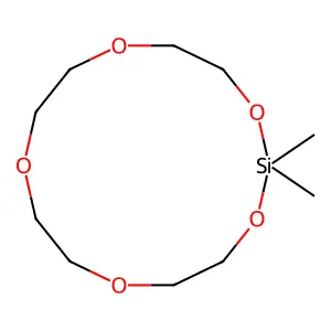1,3,6,9,12-Pentaoxa-2-silacyclotetradecane, 2,2-dimethyl- structure