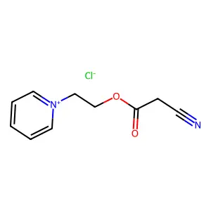 Pyridinium, 1-[2-[(2-cyanoacetyl)oxy]ethyl]-, chloride (1:1) structure