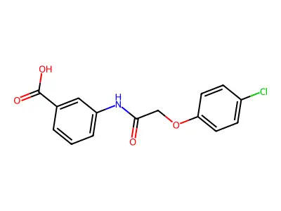 3-[2-(4-Chlorophenoxy)acetamido]benzoic acid structure