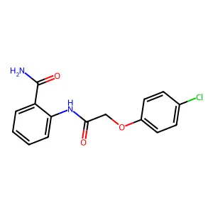 2-{[(4-chlorophenoxy)acetyl]amino}benzamide structure