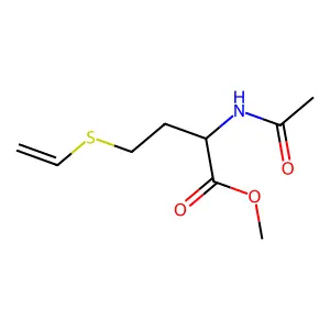 Butyric acid, 2-acetamido-4-(vinylthio)-, methyl ester structure