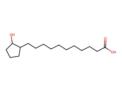 Cyclopentaneundecanoic acid, 2-hydroxy- structure