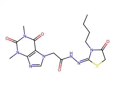 N-[(Z)-(3-butyl-4-oxo-1,3-thiazolidin-2-ylidene)amino]-2-(1, structure