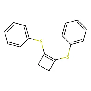 ((2-(Phenylthio)-1-cyclobuten-1-yl)thio)benzene structure