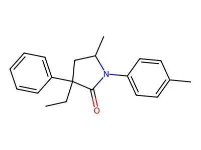 2-Pyrrolidinone, 3-ethyl-5-methyl-1-(4-methylphenyl)-3-phenyl- structure
