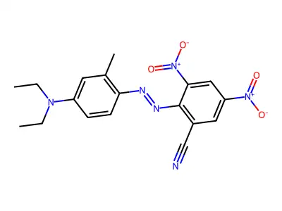 2-((4-(Diethylamino)-o-tolyl)azo)-3,5-dinitrobenzonitrile structure