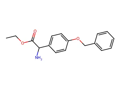 Ethyl 2-amino-2-[4-(benzyloxy)phenyl]acetate structure
