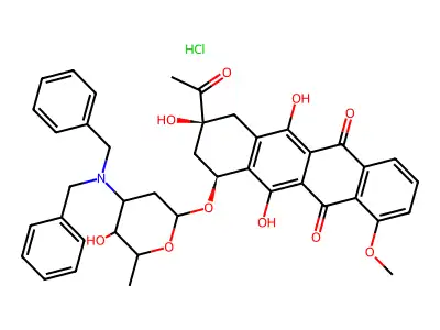 N,N-Dibenzyldaunorubicin structure