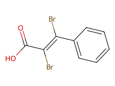 2-Propenoicacid, 2,3-dibromo-3-phenyl-, (2E)- structure
