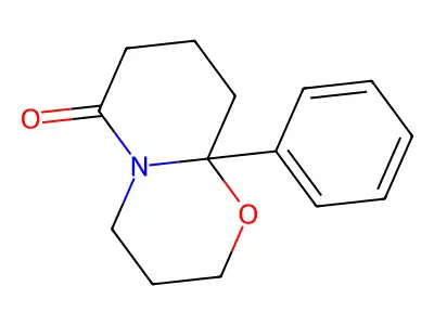 2H,6H-Pyrido(2,1-b)(1,3)oxazin-6-one, 3,4,7,8,9,9a-hexahydro-9a-phenyl- structure
