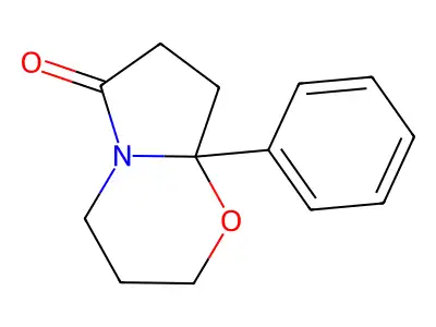 2H-Pyrrolo(2,1-b)(1,3)oxazin-6-one, 3,4,6,7,8,8a-hexahydro-8a-phenyl- structure