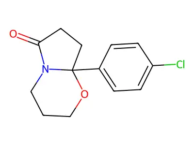 2H-Pyrrolo(2,1-b)(1,3)oxazin-6-one, 3,4,6,7,8,8a-hexahydro-8a-(p-chlorophenyl)- structure