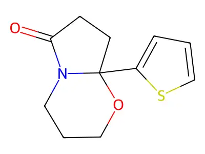 2H-Pyrrolo(2,1-b)(1,3)oxazin-6-one, 3,4,6,7,8,8a-hexahydro-8a-(2-thienyl)- structure
