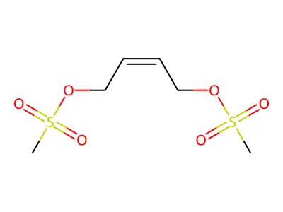 4-甲磺酰氧基丁-2-烯基甲磺酸酯 structure