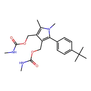 [5-(4-tert-butylphenyl)-1,2-dimethyl-4-(methylcarbamoyloxymethyl)pyrrol-3-yl]methyl N-methylcarbamate structure