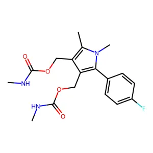 [5-(4-fluorophenyl)-1,2-dimethyl-4-(methylcarbamoyloxymethyl structure