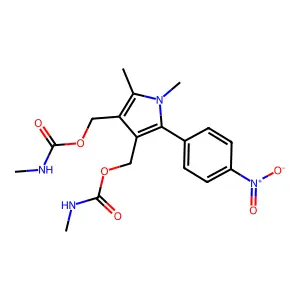 [1,2-dimethyl-4-(methylcarbamoyloxymethyl)-5-(4-nitrophenyl) structure