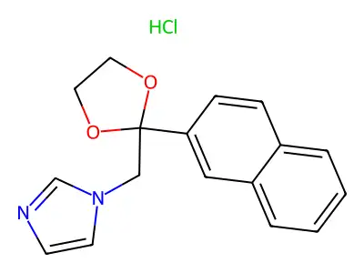 1-(2,2-(Ethylenedioxy)-2-(2-naphthyl)ethyl)imidazole hydrochloride structure