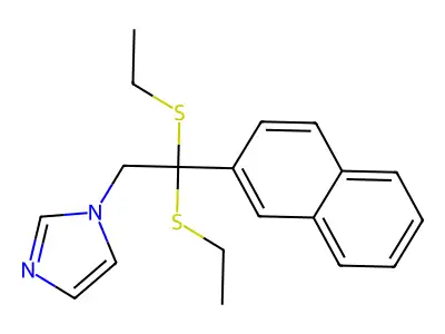 1H-Imidazole, 1-(2,2-bis(ethylthio)-2-(2-naphthalenyl)ethyl)- structure
