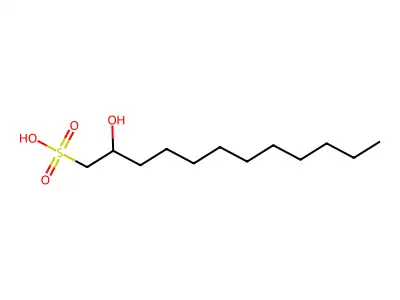1-Dodecanesulfonic acid, 2(3-,4-,5-,6 or 7)-hydroxy- structure