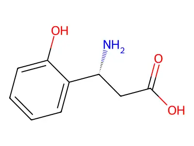 (S)-3-Amino-3-(2-hydroxyphenyl)propanoic acid structure