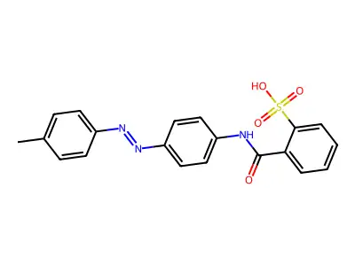 2-(N-{4-[(4-methylphenyl)diazenyl]phenyl}carbamoyl)benzenesulfonic acid structure