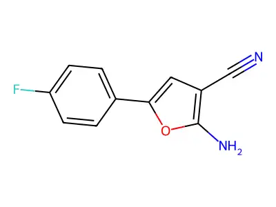 2-Amino-5-(4-fluorophenyl)furan-3-carbonitrile structure