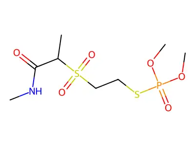 (2S)-2-(2-dimethoxyphosphinothioyloxyethylsulfonyl)-N-methylpropanamide structure