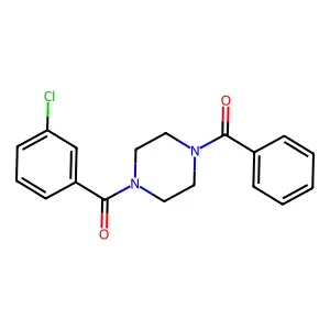 1-Benzoyl-4-(3-chlorobenzoyl)piperazine structure