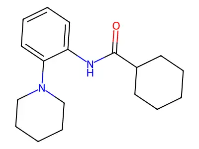 N-(2-piperidin-1-ylphenyl)cyclohexanecarboxamide structure