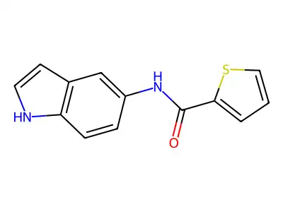 N-(1H-indol-5-yl)-2-thiophenecarboxamide structure