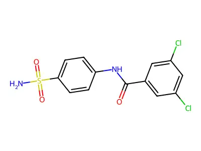 3,5-dichloro-N-(4-sulfamoylphenyl)benzamide structure