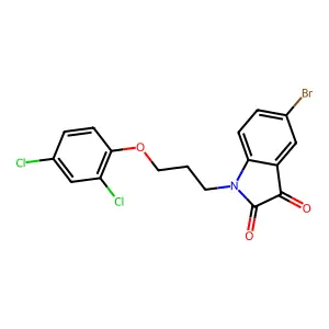 5-bromo-1-[3-(2,4-dichlorophenoxy)propyl]-1H-indole-2,3-dione structure