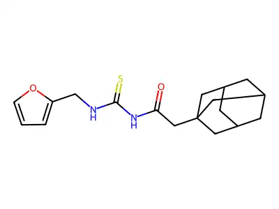 2-(1-adamantyl)-N-(furan-2-ylmethylcarbamothioyl)acetamide structure