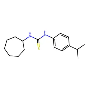 1-Cycloheptyl-3-(4-propan-2-ylphenyl)thiourea structure