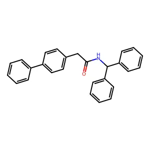 N-benzhydryl-2-[1,1'-biphenyl]-4-ylacetamide structure