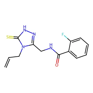 N-(4-Allyl-5-mercapto-4H-[1,2,4]triazol-3-ylmethyl)-2-fluoro-benzamide structure