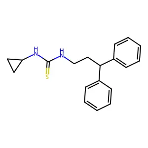 1-Cyclopropyl-3-(3,3-diphenylpropyl)thiourea structure