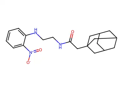 2-(1-adamantyl)-N-[2-(2-nitroanilino)ethyl]acetamide structure